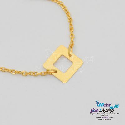 نمای دوم انگشتر طلا - طرح مربع