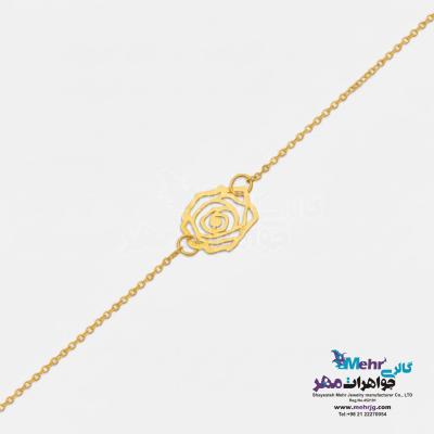 دستبند طلا - طرح گل