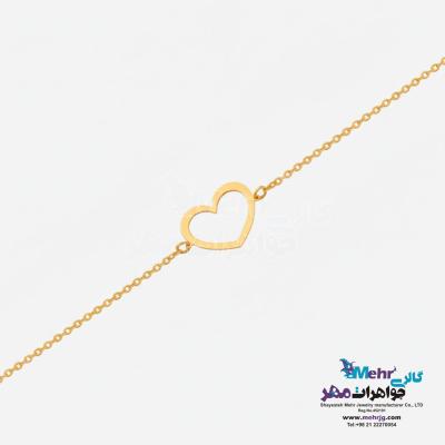 دستبند طلا - طرح قلب