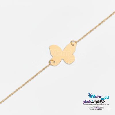 دستبند طلا - طرح پروانه