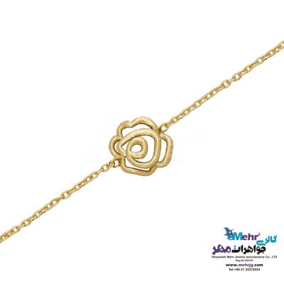 دستبند طلا - طرح گل