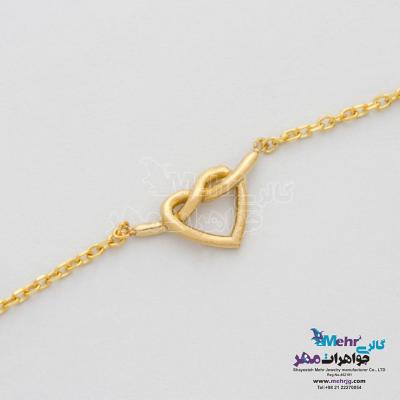 دستبند طلا - طرح قلب گره