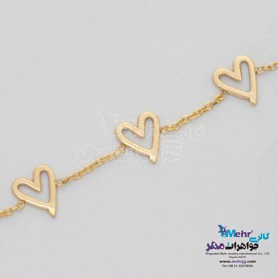 دستبند طلا - طرح قلب
