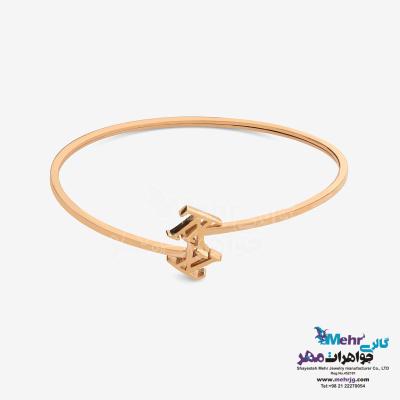 دستبند النگویی طلا - طرح لویی ویتون
