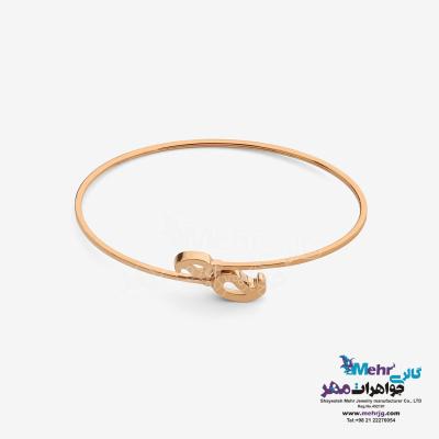 دستبند النگویی طلا - طرح بته جقه
