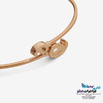 نمای دوم دستبند النگویی طلا - طرح بته جقه