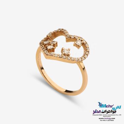 انگشتر طلا - طرح قلب