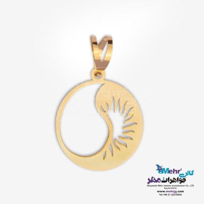 آویز طلا - طرح خورشید و بته