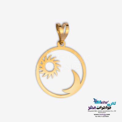 آویز طلا - طرح ماه و خورشید