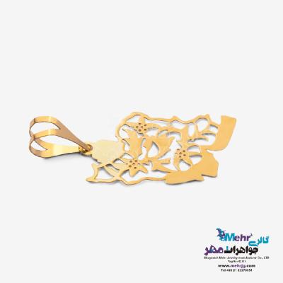 نمای دوم آویز طلا - طرح ایران