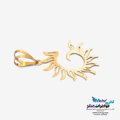 نمای دوم آویز طلا - طرح خورشید