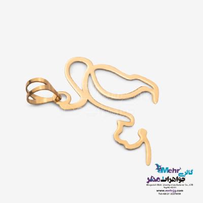 نمای دوم آویز طلا - طرح گربه
