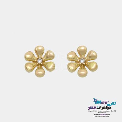 گوشواره طلا - طرح شکوفه سیب