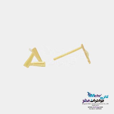 نمای دوم گوشواره طلا - طرح مثلث