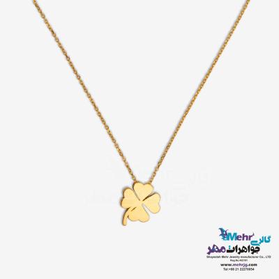 گردنبند طلا - طرح شبدر چهار پر