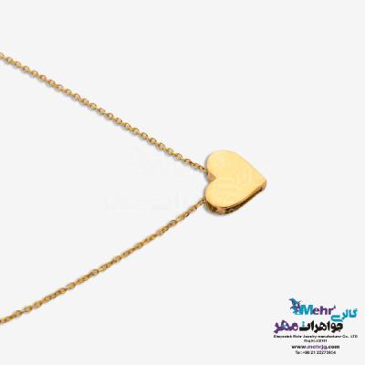 نمای دوم گردنبند طلا - طرح قلب