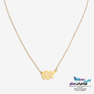 گردنبند طلا - طرح برگ