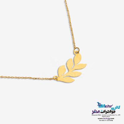 نمای دوم گردنبند طلا - طرح برگ