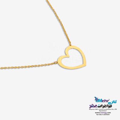 نمای دوم گردنبند طلا - طرح قلب