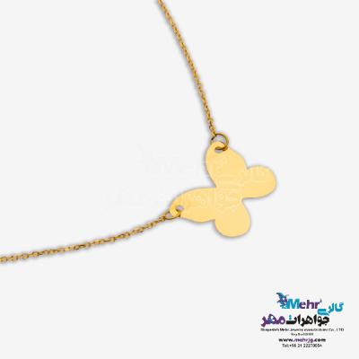 نمای دوم گردنبند طلا - طرح پروانه