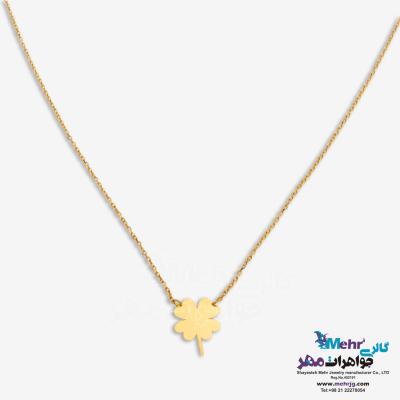 گردنبند طلا - طرح شبدر چهار پر