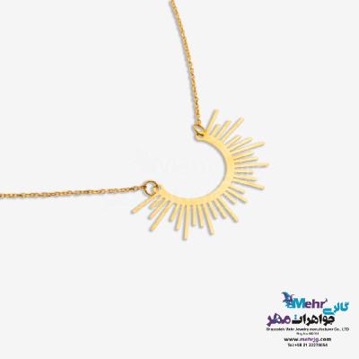 نمای دوم گردنبند طلا - طرح طلوع خورشید