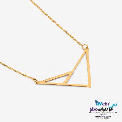 نمای دوم گردنبند طلا - طرح مثلث