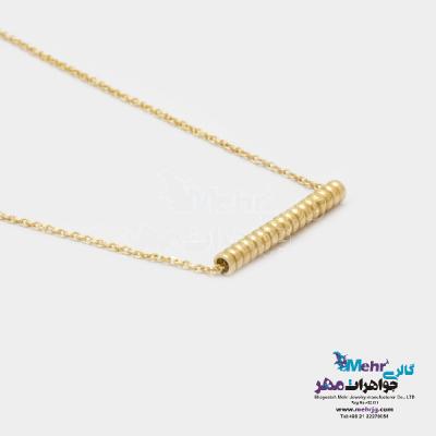 نمای دوم گردنبند طلا - استوانه ی فنری