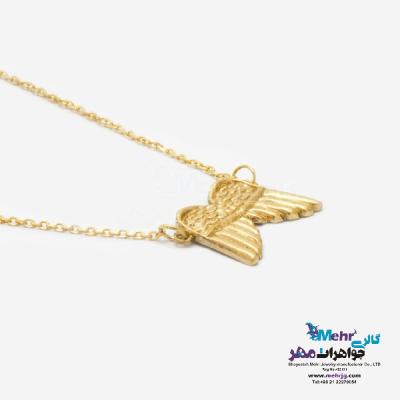 نمای دوم گردنبند طلا - طرح بال فرشته
