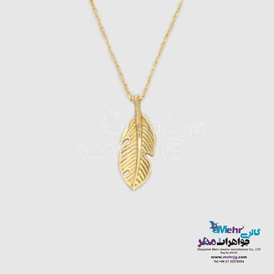 گردنبند طلا - طرح پر