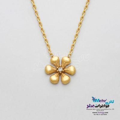 گردنبند طلا - طرح  گل