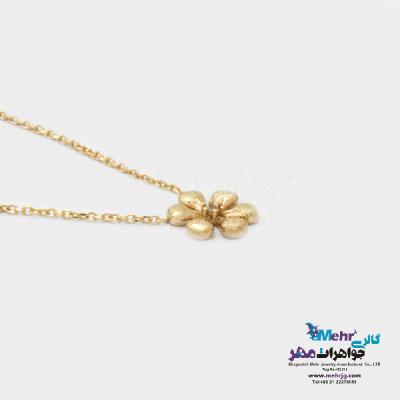 نمای دوم گردنبند طلا - طرح گل