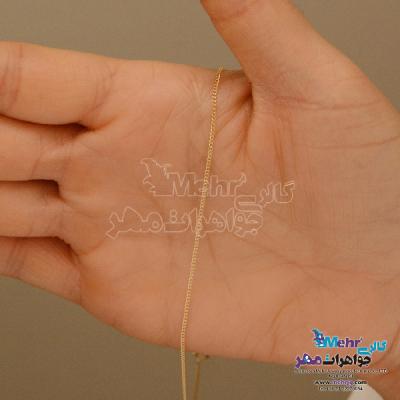 نمای دوم زنجیر طلا - طرح کارتیه طول ۴۵ سانتی‌متر