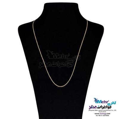 نمای دوم زنجیر طلا - طرح حلقه‌ای (فلامینگو) طول۴۵ سانتی‌متر