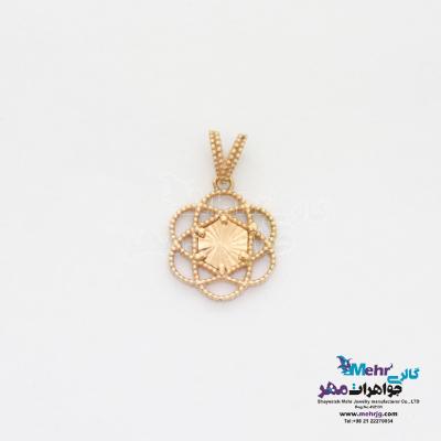 آویز طلا - طرح شش ضلعی