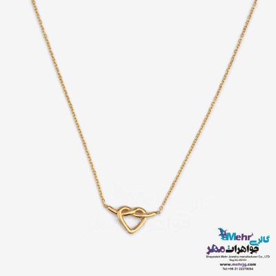 گردنبند طلا - طرح قلب گره