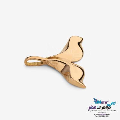 نمای دوم آویز طلا - طرح دم وال