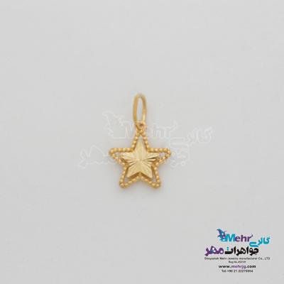 آویز طلا - طرح ستاره تراش