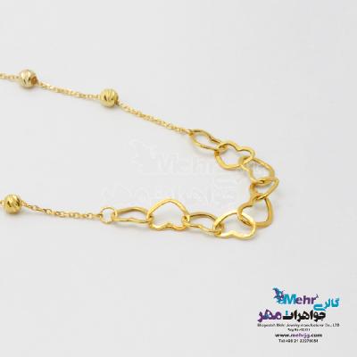 نمای دوم گردنبند طلا - طرح قلب هارت لینک