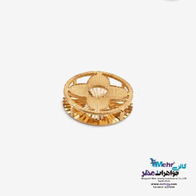 نمای دوم آویز طلا - طرح گل