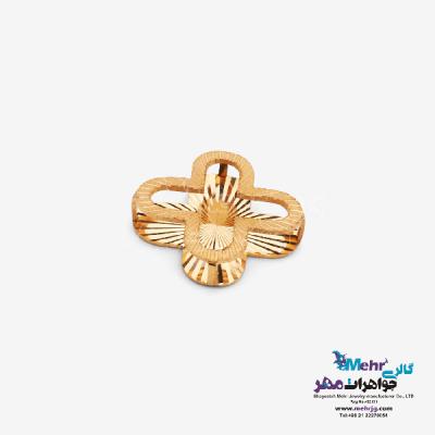 نمای دوم آویز طلا - طرح گل
