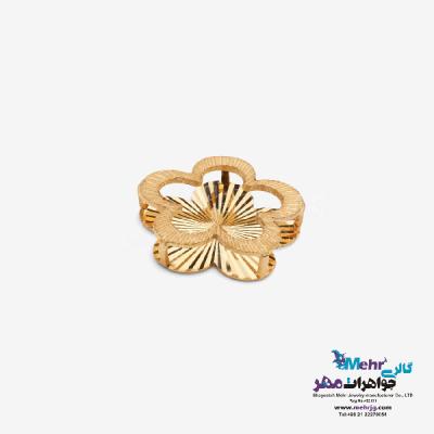 نمای دوم آویز طلا - طرح گل