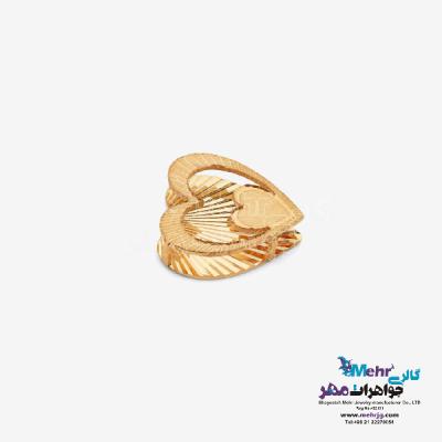 نمای دوم آویز طلا - طرح قلب