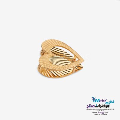 نمای دوم آویز طلا - طرح قلب