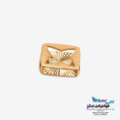 نمای دوم آویز طلا - طرح مربع