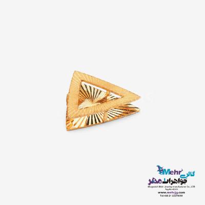 نمای دوم آویز طلا - طرح مثلث