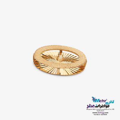 نمای دوم آویز طلا - طرح بیضی