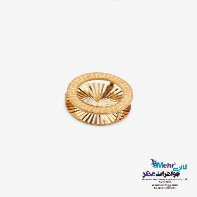 نمای دوم آویز طلا - طرح دایره