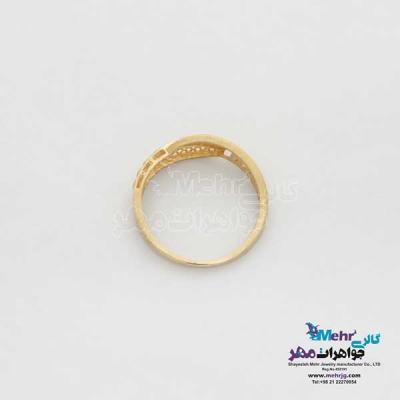 نمای دوم انگشتر طلا - طرح توری