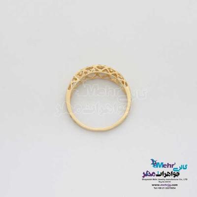 نمای دوم انگشتر طلا - طرح توری